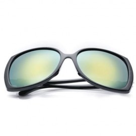 LADY VINTAGE BIG FRAME SUNGLASSES GOGGLES SHADES EYEGLASS (BRIGHT BLACK)