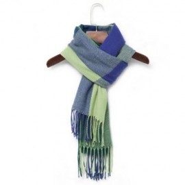 FASHION WOMEN WOOL WINTER SPAIN SCARF (BLUE AND GREEN)