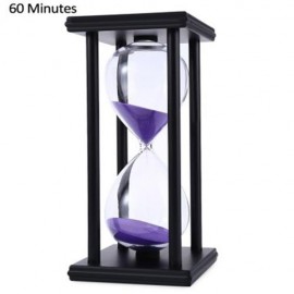 HOURGLASS SAND TIMER 60 MINUTES WOOD SAND TIMER FOR KITCHEN OFFICE SCHOOL DECORATIVE USE (