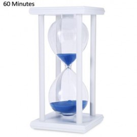 HOURGLASS SAND TIMER 60 MINUTES WOOD SAND TIMER FOR KITCHEN OFFICE SCHOOL DECORATIVE USE (