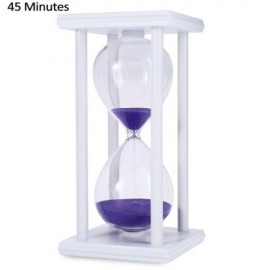 HOURGLASS SAND TIMER 45 MINUTES WOOD SAND TIMER FOR KITCHEN OFFICE SCHOOL DECORATIVE USE (