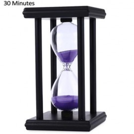 HOURGLASS SAND TIMER 30 MINUTES WOOD SAND TIMER FOR KITCHEN OFFICE SCHOOL DECORATIVE USE (