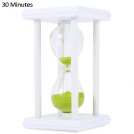 HOURGLASS SAND TIMER 30 MINUTES WOOD SAND TIMER FOR KITCHEN OFFICE SCHOOL DECORATIVE USE (