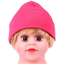 HAN EDITION PURE COLOR COTTON BEANIE HAT FOR BABIES (ROSE)