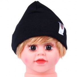 HAN EDITION PURE COLOR COTTON BEANIE HAT FOR BABIES (BLACK)