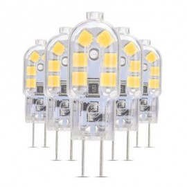 5PCS YWXLight G4 LED Lampe Lampada 360 Degree Transparent Shell DC 12V (NATURAL WHITE LIGH